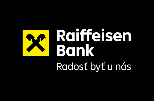 Logo Raiffeisen Bank (tmavé pozadie)